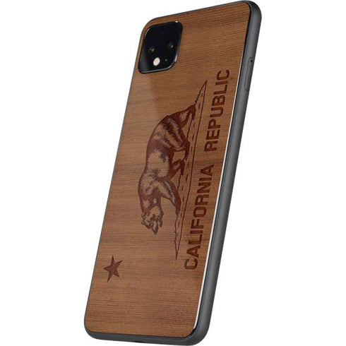 California Wood Flag Google Pixel 4 XL Skin